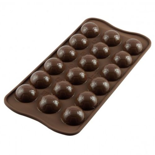 Forma Silicone 3D Mini Bombom Chocolate Futebol Silikomart