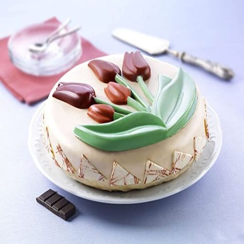 Forma Silicone Bolo Torta Decorativa 25cm Tulipa Silikomart