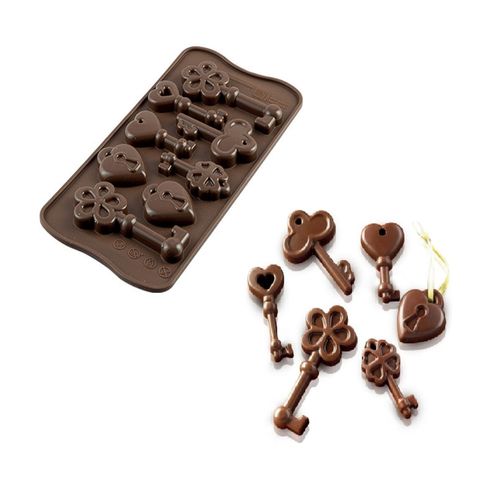 Forma Silicone Molde Bombom Chocolate Choco Keys Silikomart