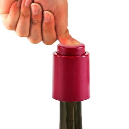 Bomba Tampa a Vácuo Vermelha para Vinhos Rolha Du Vin Prana