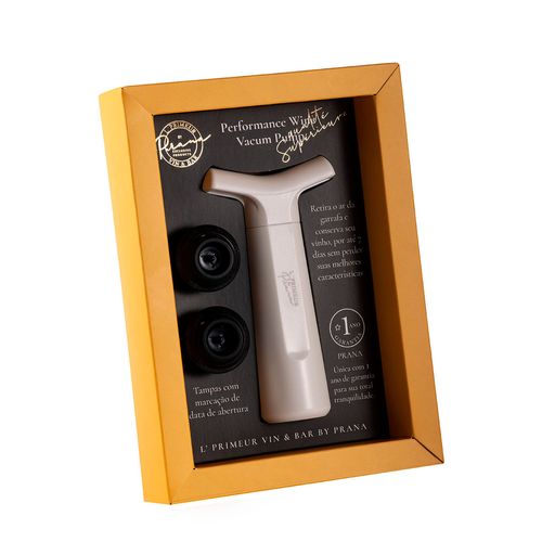 Kit Bomba Vácuo Branca Herméticas Vinho L'Primeur Prana