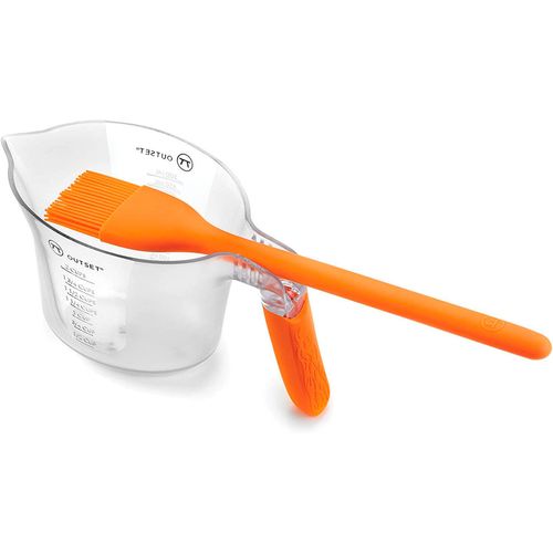 Kit Copo e Pincel de Alinhavo Churrasco Gourmet 500ml Outset