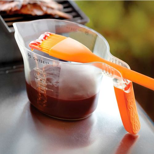 Kit Copo e Pincel de Alinhavo Churrasco Gourmet 500ml Outset