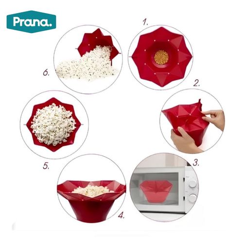Pipoqueira para Microondas em Silicone Sem Óleo Fácil Prana