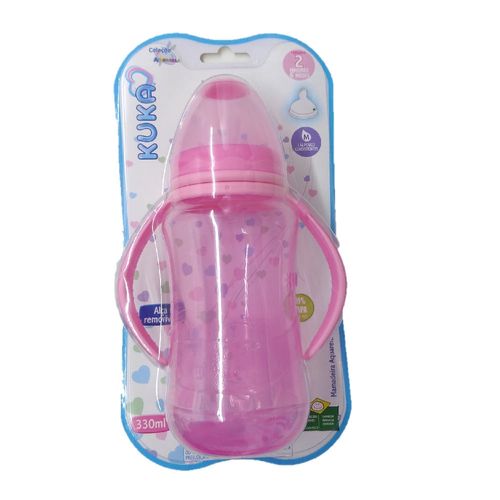 Mamadeira Aquarela Big Aquarela Tamanho 2 Rosa 330Ml