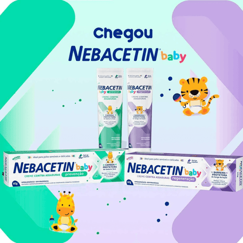 Creme para Assaduras Nebacetin Baby Regeneração 60g