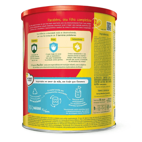 Fórmula Infantil Ninho Fases 1+ Nestlé 1 a 3 anos 800g