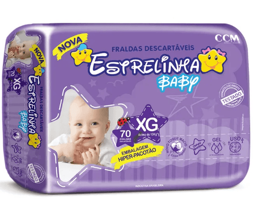 Fralda Estrelinha Hiper XG c/70 Unidades