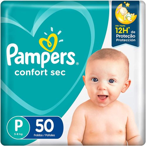 Fralda Pampers Confortsec Mega P 50 unidades