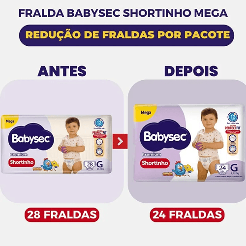 Fralda Babysec Shortinho Pants Galinha Pintadinha G com 24 unidades