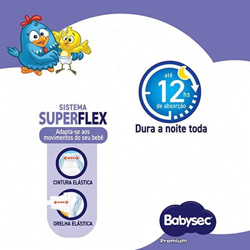 Fralda Babysec Galinha Pintadinha  Premium P com 34 unidades
