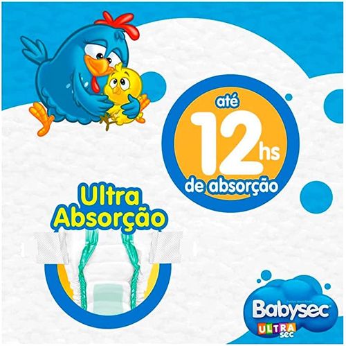Fralda Babysec Ultrasec Jumbo Galinha Pintadinha G com 22 unidades
