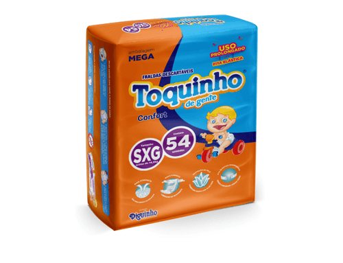 Fralda Toquinho de Gente Sxg com 54 unidades