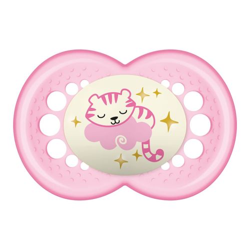 Chupeta Mam Original Night +6 Meses Rosa com 1 Unidade