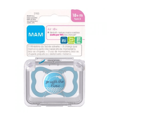 Chupeta Mam Air + 18 meses Azul com 1 Unidade (Diversas Estampas)