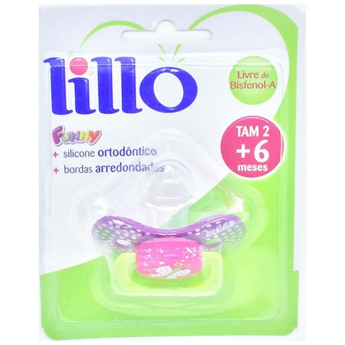 Chupeta Lillo Funny Ortodôntica Tamanho 2 Lilás (Diversas Estampas)