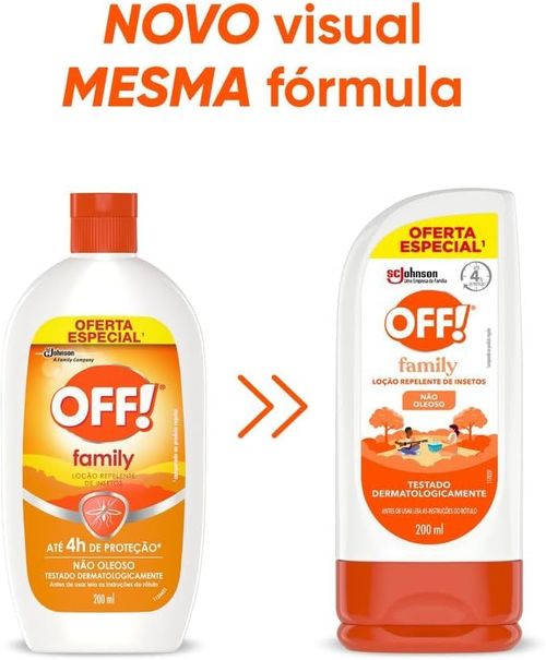 Off Family Repelente Loção com Aloe Vera 200mL