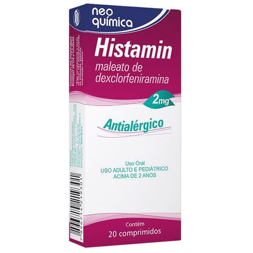 Histamin 2mg com 20 Comprimidos