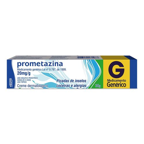 Prometazina Creme 20mg com 30g Genérico Teuto