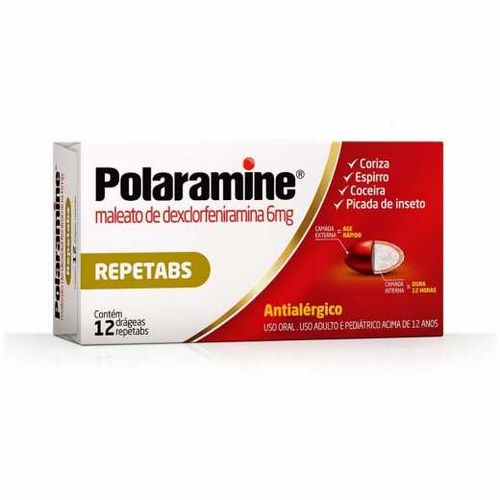 Polaramine 6mg com 12 Drágeas