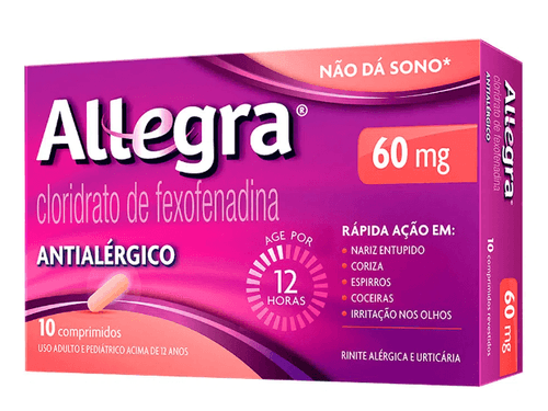 Allegra 60Mg Com 10 comprimidos