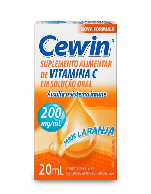 Vitamina C Cewin 200Mg/Ml Solução Oral Gotas 20Ml Sabor Laranja