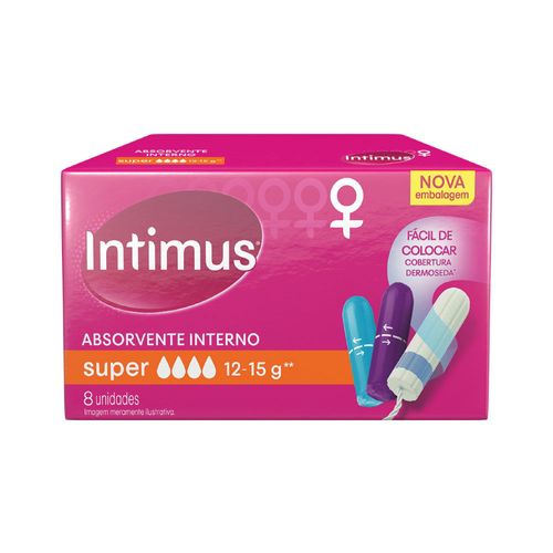 Absorvente Intimus Gel Interno Super com 8 unidades