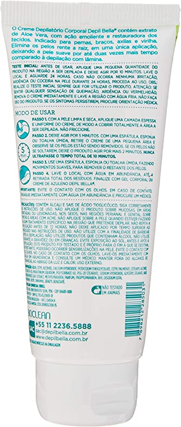 Creme Depilatório Depilbella Aloe Vera 100G