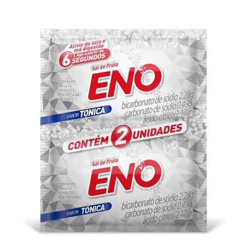 Eno Efervescente Sabor Tônica com 2 Sachês de 5g Cada