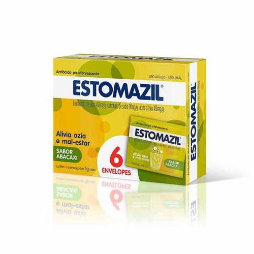 Estomazil abacaxi com 6 envelopes efervecentes com 5g