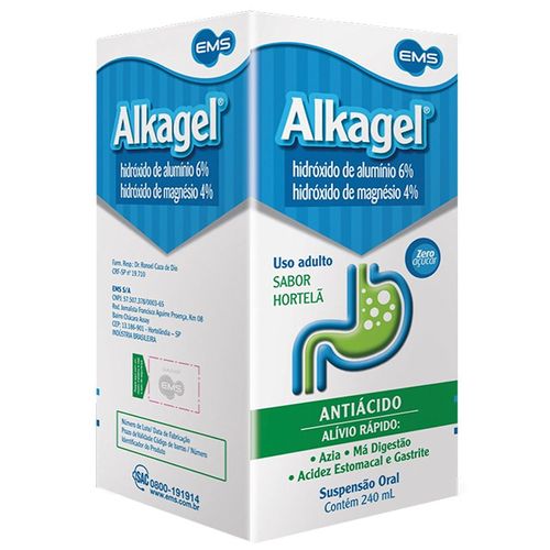 Alkagel Suspensao Oral Menta 240Ml