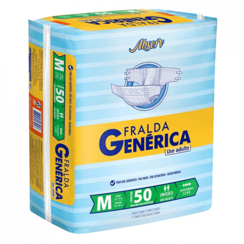 Fralda Geriatrica Absorv Genérica M 50 unidades
