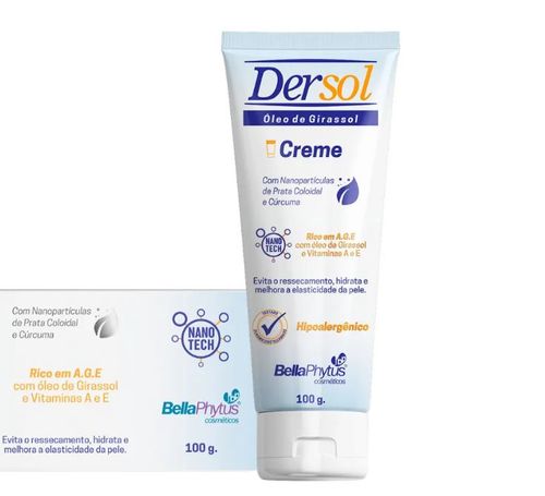 Dersol Creme A.G.E, Prata Coloidal, Curcumina 100G