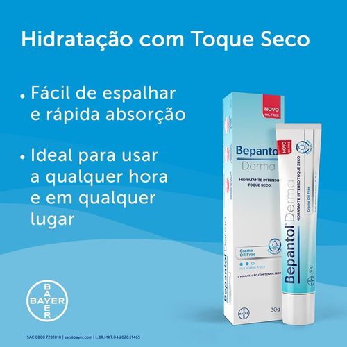 Bepantol Derma Toque Seco Creme Hidratante Intenso 30g