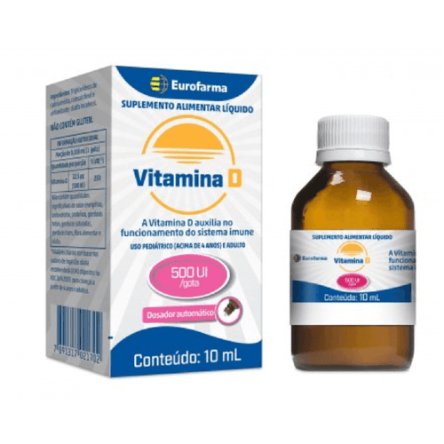 Vitamina D Eurofarma 500ui gotas 10ml