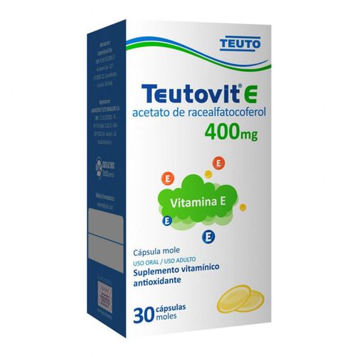 Teutovit-E 400mg com 30 capsulas