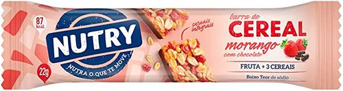 Barra de Cereal Nutry Sabor Morango com Chocolate com 22g