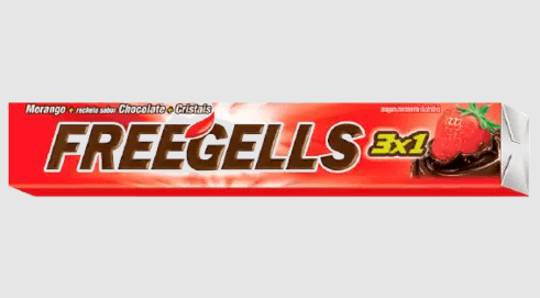 Bala Freegells 3X1 Morango 27,9g