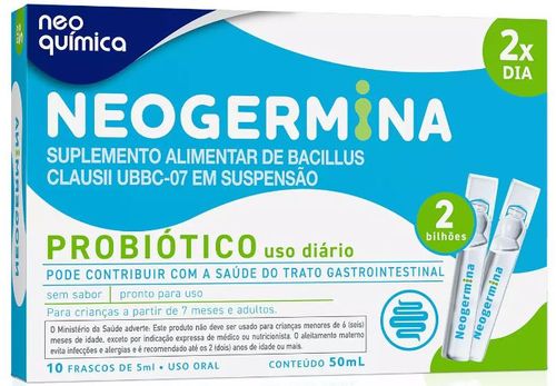 Neogermina 2 Bilhões 10 Flaconetes 5ml sem Sabor