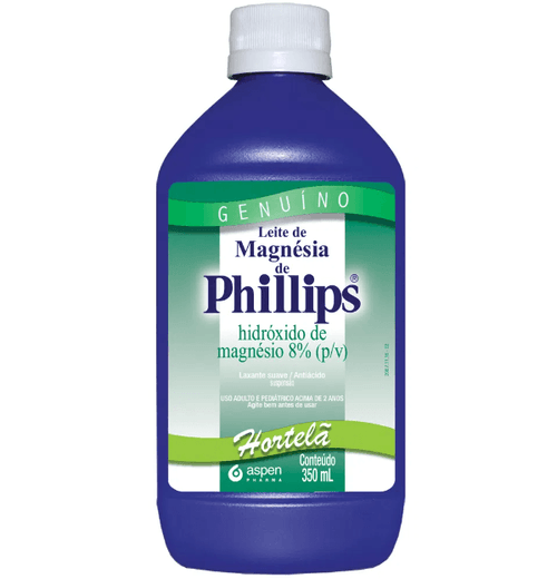 Leite de Magnésia Phillips Hortelã Suspensão Oral 350ml