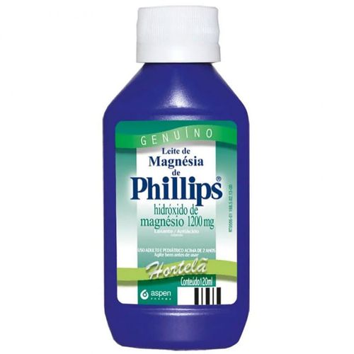 Leite de Magnésia Phillips Hortelã Suspensão Oral 120ml
