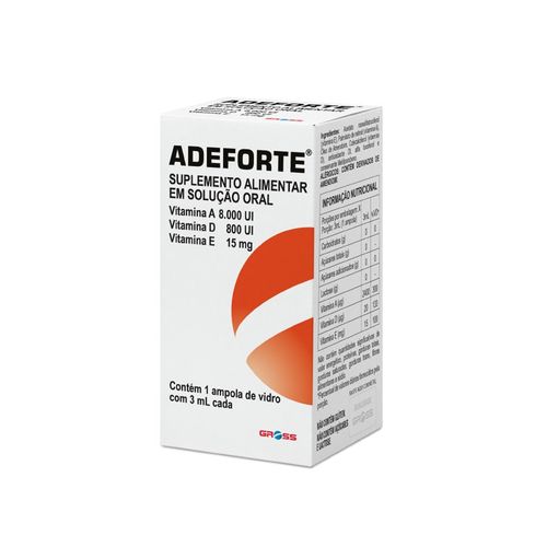 Adeforte Solução Oral Com 1 ampola 3Ml