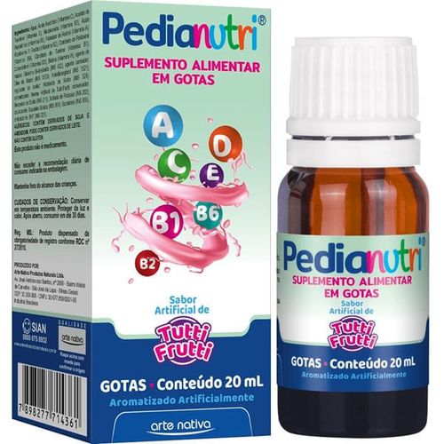 Pedianutri Gotas Tutti-Frutti Arte Nativa 20ml