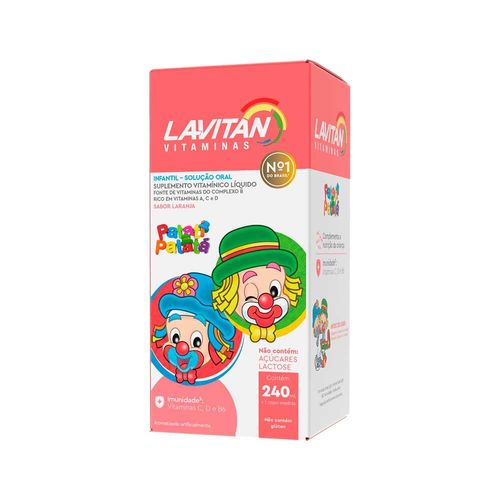 Suplemento Vitamínico Lavitan Infantil Sabor Laranja 240Ml