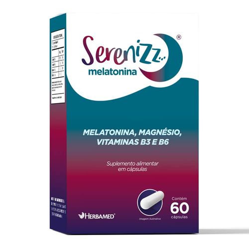 Serenizz Melatonina 500mg Herbamed 60 Cápsulas