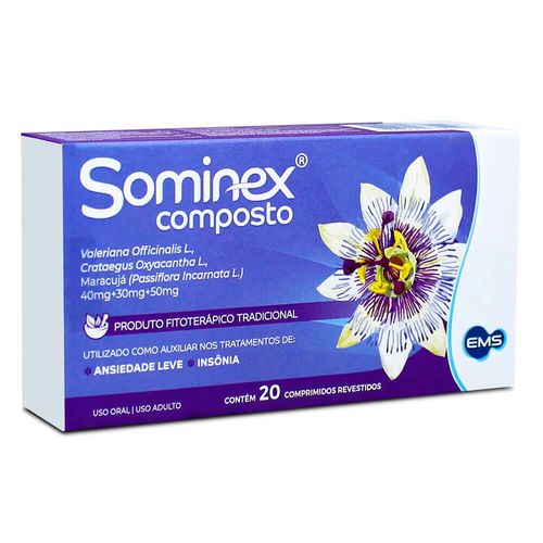 Sominex Composto Com 20 comprimidos Ems