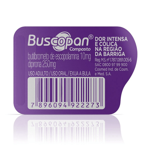 Buscopan Composto 10mg + 250mg Blister 4 Comprimidos