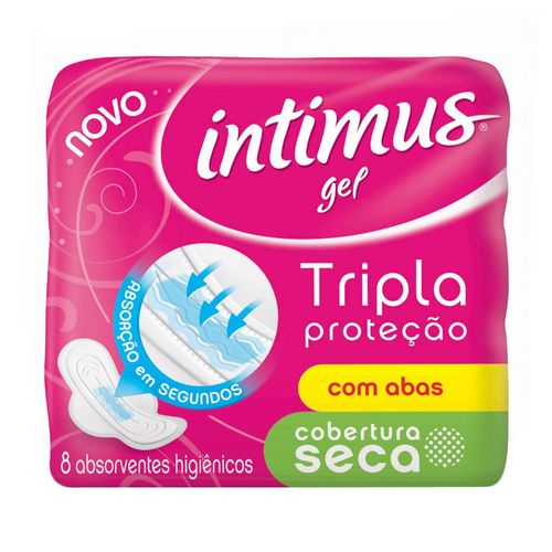 Absorvente Intimus Tripla Protecao Seca com Abas com 8 unidades