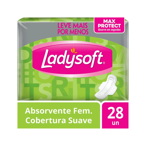 Absorvente Ladysoft Cobertura Suave Com Abas 28 Unidades