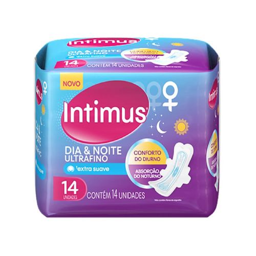 Absorvente Intimus Ultrafino Dia e Noite com Abas 14 unidades